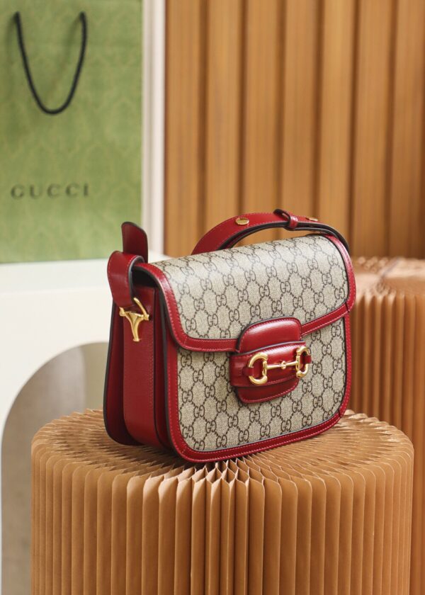 God Factory Gucci 𝐇𝐨𝐫𝐬𝐞𝐛𝐢𝐭 𝟭𝟵𝟱𝟱 Red 602204 Size 25*18*8cm