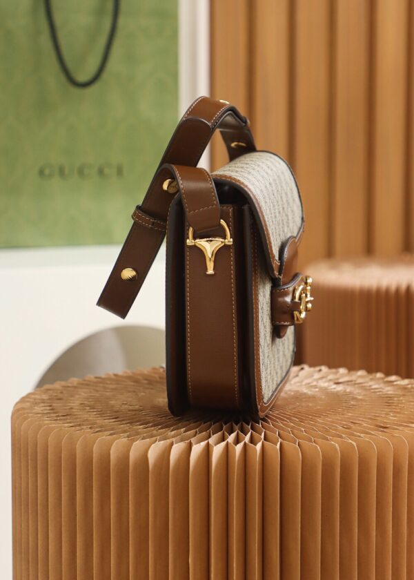God Factory Gucci 𝐇𝐨𝐫𝐬𝐞𝐛𝐢𝐭 𝟭𝟵𝟱𝟱 Brown 602204 Size 25*18*8cm