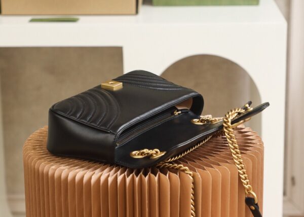 God Factory Gucci 𝙂 𝙂 𝙈𝙖𝙧𝙢𝙤𝙣𝙩 Black 443497 Size 26*15*7cm