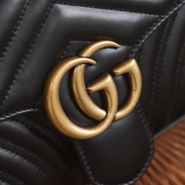 God Factory Gucci 𝙂 𝙂 𝙈𝙖𝙧𝙢𝙤𝙣𝙩 Black 443497 Size 26*15*7cm