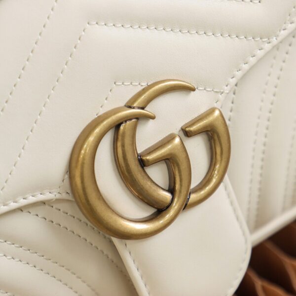 God Factory Gucci 𝙂 𝙂 𝙈𝙖𝙧𝙢𝙤𝙣𝙩 White 443497 Size 26*15*7cm