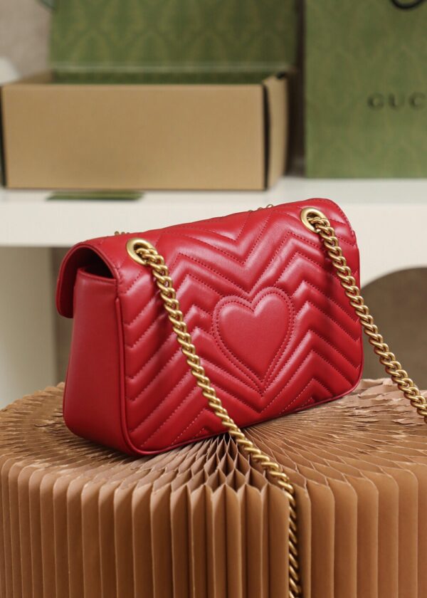God Factory Gucci 𝙂 𝙂 𝙈𝙖𝙧𝙢𝙤𝙣𝙩 Red 443497 Size 26*15*7cm