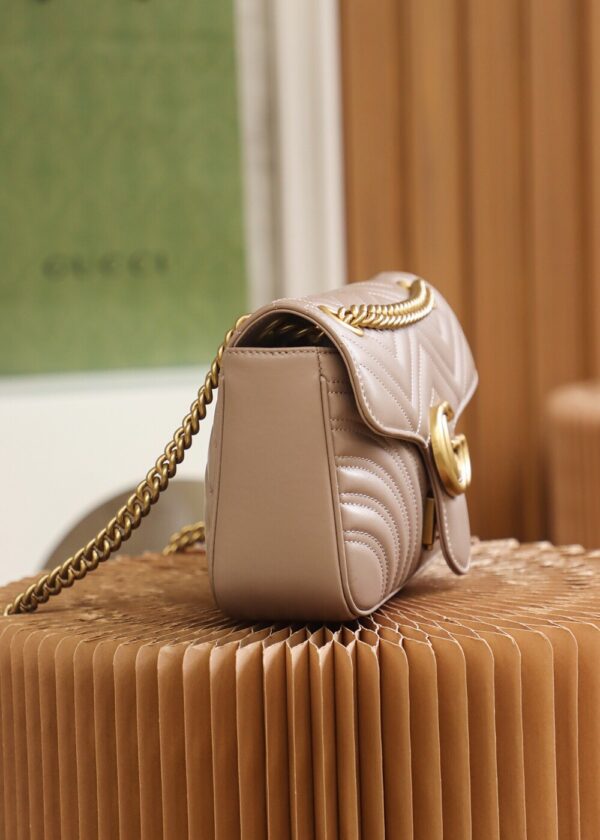 God Factory Gucci 𝙂 𝙂 𝙈𝙖𝙧𝙢𝙤𝙣𝙩 Apricot 443497 Size 26*15*7cm