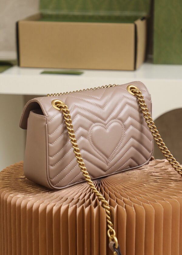 God Factory Gucci 𝙂 𝙂 𝙈𝙖𝙧𝙢𝙤𝙣𝙩 Apricot 443497 Size 26*15*7cm