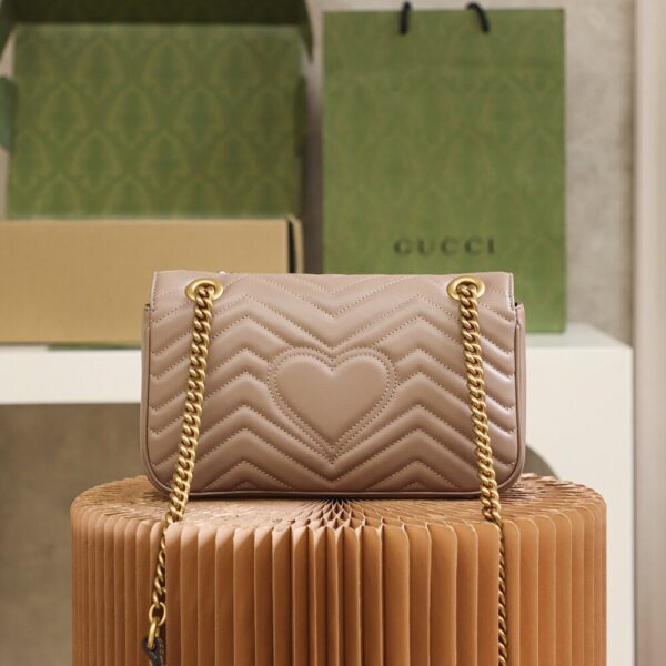 God Factory Gucci 𝙂 𝙂 𝙈𝙖𝙧𝙢𝙤𝙣𝙩 Apricot 443497 Size 26*15*7cm