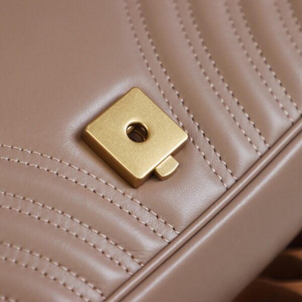 God Factory Gucci 𝙂 𝙂 𝙈𝙖𝙧𝙢𝙤𝙣𝙩 Apricot 443497 Size 26*15*7cm