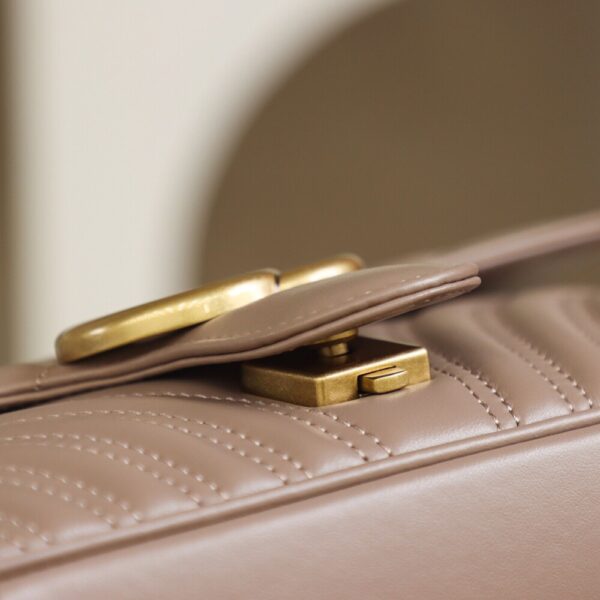 God Factory Gucci 𝙂 𝙂 𝙈𝙖𝙧𝙢𝙤𝙣𝙩 Apricot 443497 Size 26*15*7cm