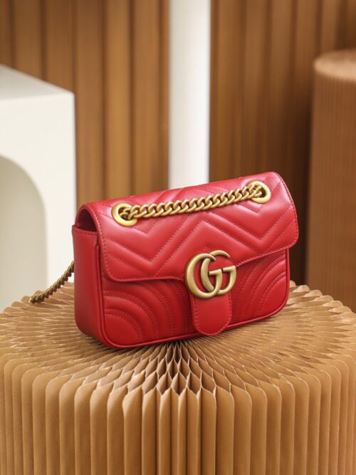 God Factory Gucci 𝙂 𝙂 𝙈𝙖𝙧𝙢𝙤𝙣𝙩 Red 446744 Size 22*13*6cm