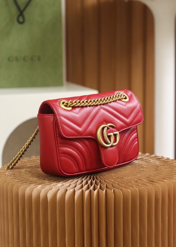 God Factory Gucci 𝙂 𝙂 𝙈𝙖𝙧𝙢𝙤𝙣𝙩 Red 446744 Size 22*13*6cm