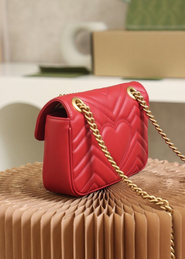 God Factory Gucci 𝙂 𝙂 𝙈𝙖𝙧𝙢𝙤𝙣𝙩 Red 446744 Size 22*13*6cm