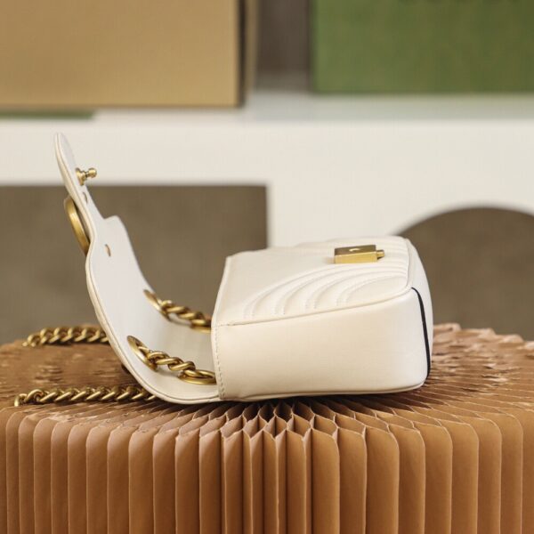 God Factory Gucci 𝙂 𝙂 𝙈𝙖𝙧𝙢𝙤𝙣𝙩 White 446744 Size 22*13*6cm
