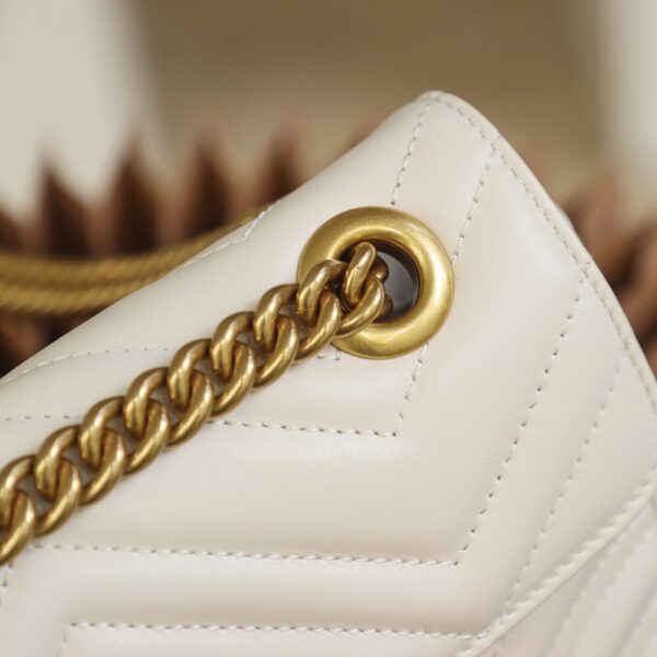 God Factory Gucci 𝙂 𝙂 𝙈𝙖𝙧𝙢𝙤𝙣𝙩 White 446744 Size 22*13*6cm