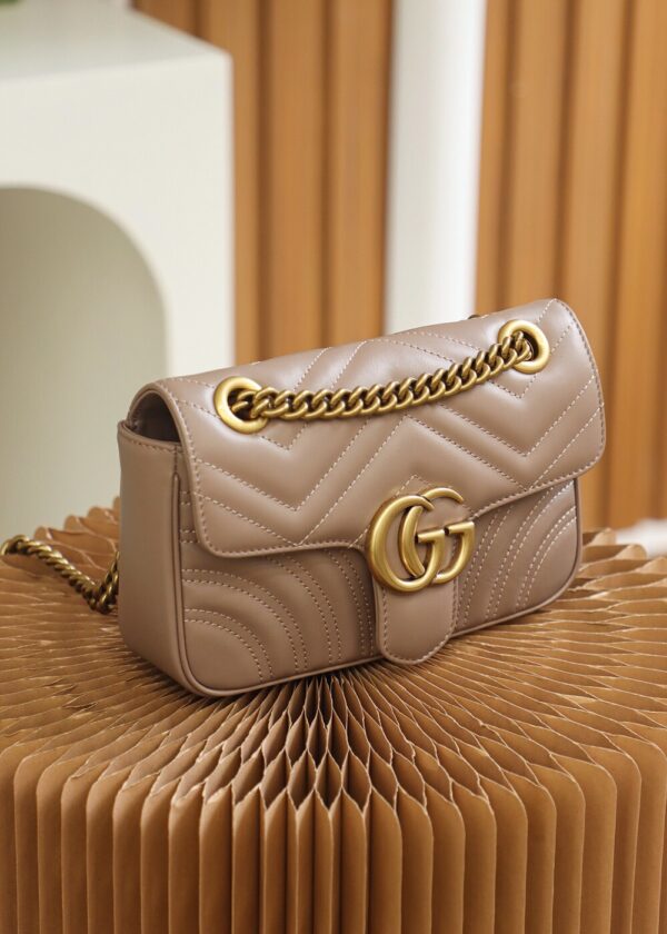 God Factory Gucci 𝙂 𝙂 𝙈𝙖𝙧𝙢𝙤𝙣𝙩 Apricot 446744 Size 22*13*6cm