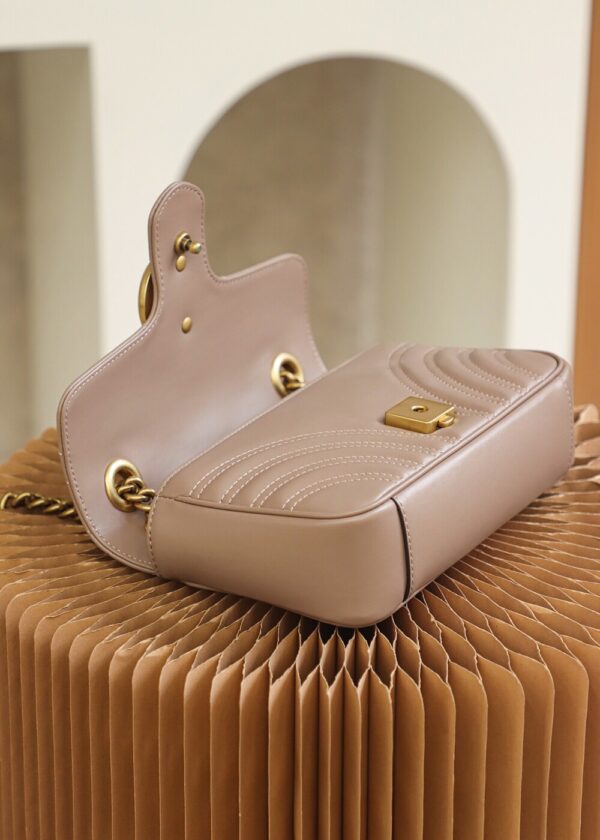 God Factory Gucci 𝙂 𝙂 𝙈𝙖𝙧𝙢𝙤𝙣𝙩 Apricot 446744 Size 22*13*6cm