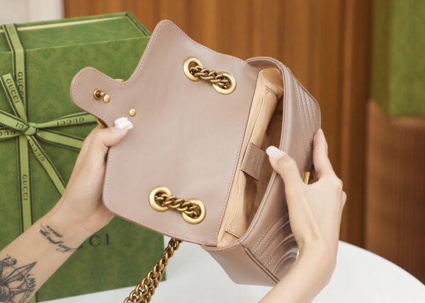 God Factory Gucci 𝙂 𝙂 𝙈𝙖𝙧𝙢𝙤𝙣𝙩 Apricot 446744 Size 22*13*6cm