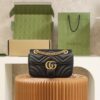 God Factory Gucci 𝙂 𝙂 𝙈𝙖𝙧𝙢𝙤𝙣𝙩 Black 446744 Size 22*13*6cm