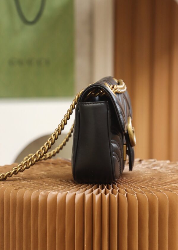 God Factory Gucci 𝙂 𝙂 𝙈𝙖𝙧𝙢𝙤𝙣𝙩 Black 446744 Size 22*13*6cm