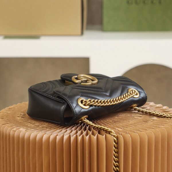 God Factory Gucci 𝙂 𝙂 𝙈𝙖𝙧𝙢𝙤𝙣𝙩 Black 446744 Size 22*13*6cm