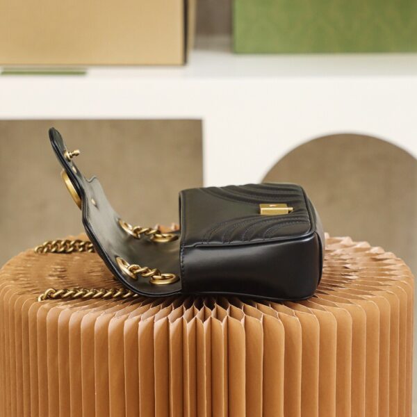 God Factory Gucci 𝙂 𝙂 𝙈𝙖𝙧𝙢𝙤𝙣𝙩 Black 446744 Size 22*13*6cm