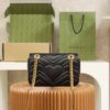 God Factory Gucci 𝙂 𝙂 𝙈𝙖𝙧𝙢𝙤𝙣𝙩 Black 446744 Size 22*13*6cm