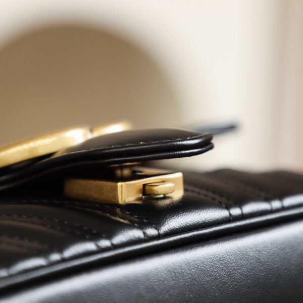 God Factory Gucci 𝙂 𝙂 𝙈𝙖𝙧𝙢𝙤𝙣𝙩 Black 446744 Size 22*13*6cm