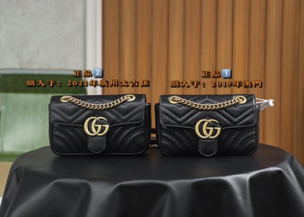 God Factory Gucci 𝙂 𝙂 𝙈𝙖𝙧𝙢𝙤𝙣𝙩 Black 446744 Size 22*13*6cm