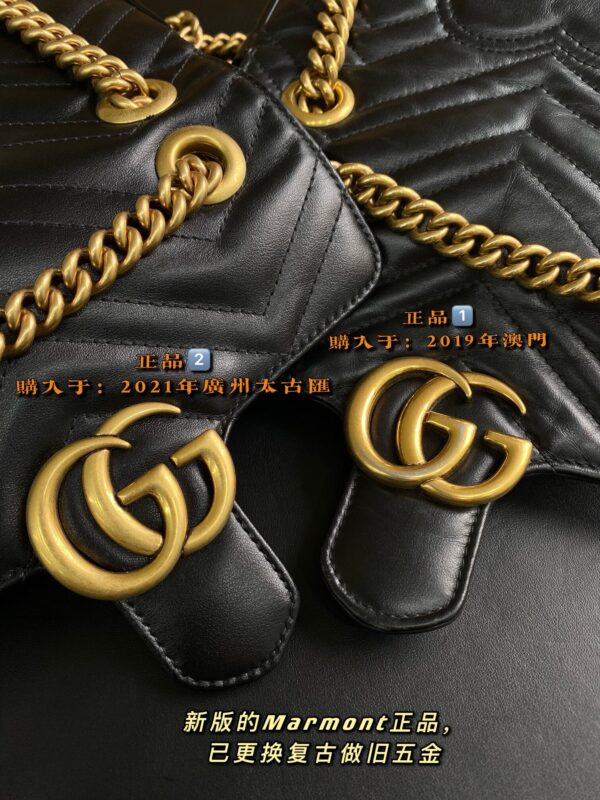 God Factory Gucci 𝙂 𝙂 𝙈𝙖𝙧𝙢𝙤𝙣𝙩 Black 446744 Size 22*13*6cm