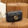 God Factory Gucci 𝙂 𝙂 𝙈𝙖𝙧𝙢𝙤𝙣𝙩 Mini Black 476433 Size 16.5*10.2*5.1cm