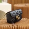 God Factory Gucci 𝙂 𝙂 𝙈𝙖𝙧𝙢𝙤𝙣𝙩 Mini Black 476433 Size 16.5*10.2*5.1cm