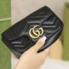 God Factory Gucci 𝙂 𝙂 𝙈𝙖𝙧𝙢𝙤𝙣𝙩 Mini Black 476433 Size 16.5*10.2*5.1cm