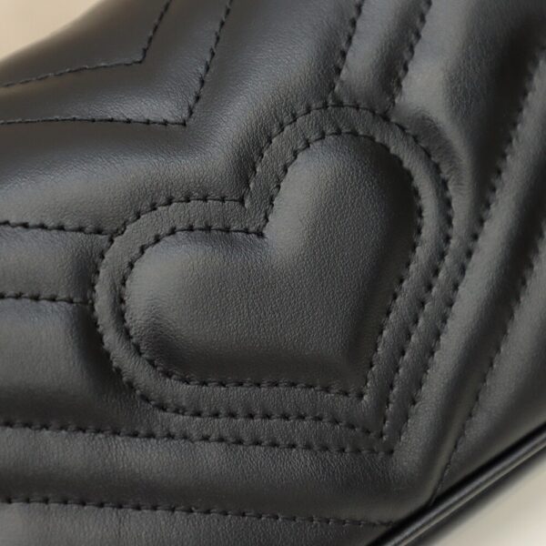 God Factory Gucci 𝙂 𝙂 𝙈𝙖𝙧𝙢𝙤𝙣𝙩 Mini Black 476433 Size 16.5*10.2*5.1cm