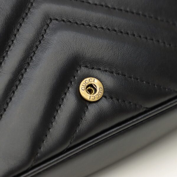 God Factory Gucci 𝙂 𝙂 𝙈𝙖𝙧𝙢𝙤𝙣𝙩 Mini Black 476433 Size 16.5*10.2*5.1cm