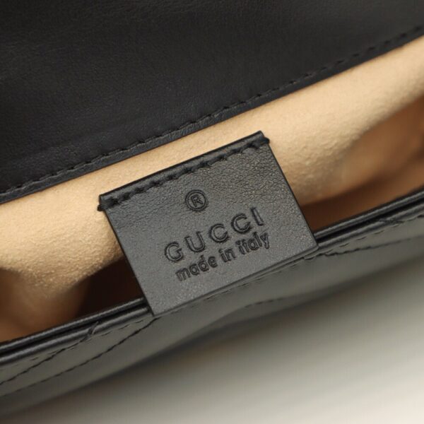 God Factory Gucci 𝙂 𝙂 𝙈𝙖𝙧𝙢𝙤𝙣𝙩 Mini Black 476433 Size 16.5*10.2*5.1cm