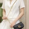 God Factory Gucci 𝙂 𝙂 𝙈𝙖𝙧𝙢𝙤𝙣𝙩 Mini Black 476433 Size 16.5*10.2*5.1cm