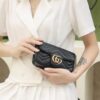 God Factory Gucci 𝙂 𝙂 𝙈𝙖𝙧𝙢𝙤𝙣𝙩 Mini Black 476433 Size 16.5*10.2*5.1cm