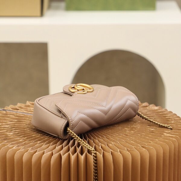 God Factory Gucci 𝙂 𝙂 𝙈𝙖𝙧𝙢𝙤𝙣𝙩 Mini Apricot 476433 Size 16.5*10.2*5.1cm