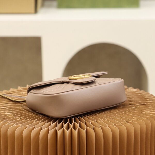 God Factory Gucci 𝙂 𝙂 𝙈𝙖𝙧𝙢𝙤𝙣𝙩 Mini Apricot 476433 Size 16.5*10.2*5.1cm