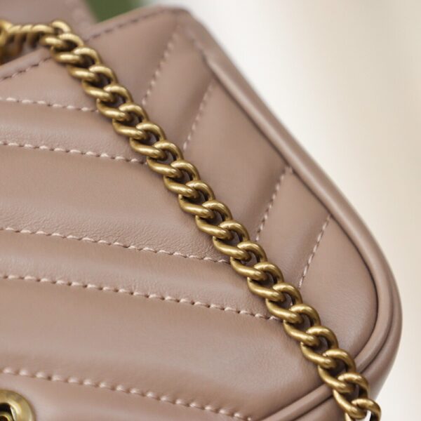 God Factory Gucci 𝙂 𝙂 𝙈𝙖𝙧𝙢𝙤𝙣𝙩 Mini Apricot 476433 Size 16.5*10.2*5.1cm