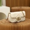 God Factory Gucci 𝙂 𝙂 𝙈𝙖𝙧𝙢𝙤𝙣𝙩 Mini White 476433 Size 16.5*10.2*5.1cm
