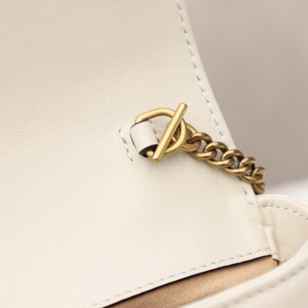 God Factory Gucci 𝙂 𝙂 𝙈𝙖𝙧𝙢𝙤𝙣𝙩 Mini White 476433 Size 16.5*10.2*5.1cm