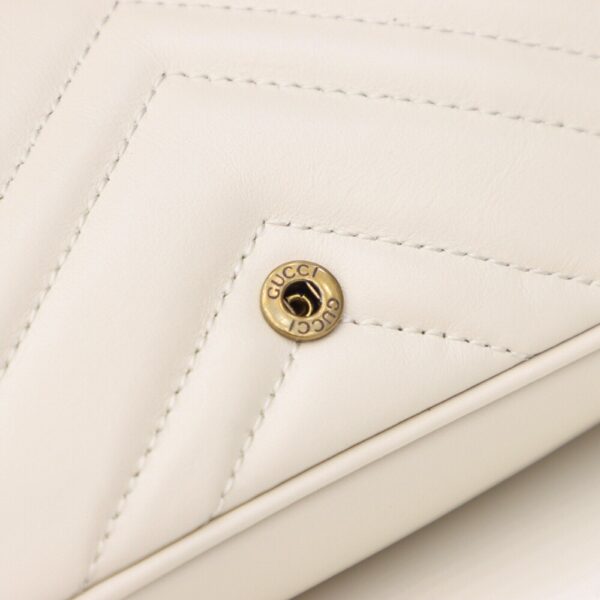 God Factory Gucci 𝙂 𝙂 𝙈𝙖𝙧𝙢𝙤𝙣𝙩 Mini White 476433 Size 16.5*10.2*5.1cm