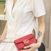 God Factory Gucci 𝙂 𝙂 𝙈𝙖𝙧𝙢𝙤𝙣𝙩 Mini Red 476433 Size 16.5*10.2*5.1cm