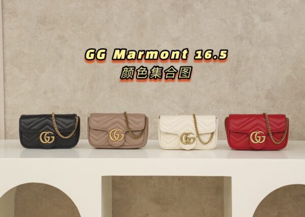 God Factory Gucci 𝙂 𝙂 𝙈𝙖𝙧𝙢𝙤𝙣𝙩 Mini Red 476433 Size 16.5*10.2*5.1cm
