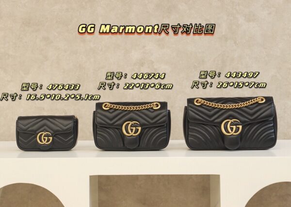 God Factory Gucci 𝙂 𝙂 𝙈𝙖𝙧𝙢𝙤𝙣𝙩 Mini Red 476433 Size 16.5*10.2*5.1cm