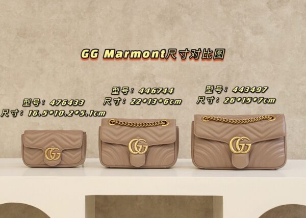 God Factory Gucci 𝙂 𝙂 𝙈𝙖𝙧𝙢𝙤𝙣𝙩 Mini Red 476433 Size 16.5*10.2*5.1cm