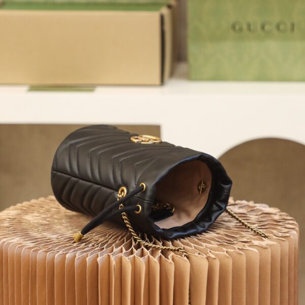 God Factory Gucci 𝐆𝐆 𝐌𝐚𝐫𝐦𝐨𝐧𝐭 Black 575163 Size 19𝐜𝐦*17𝐜𝐦