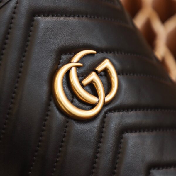 God Factory Gucci 𝐆𝐆 𝐌𝐚𝐫𝐦𝐨𝐧𝐭 Black 575163 Size 19𝐜𝐦*17𝐜𝐦