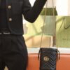 God Factory Gucci 𝐆𝐆 𝐌𝐚𝐫𝐦𝐨𝐧𝐭 Black 575163 Size 19𝐜𝐦*17𝐜𝐦
