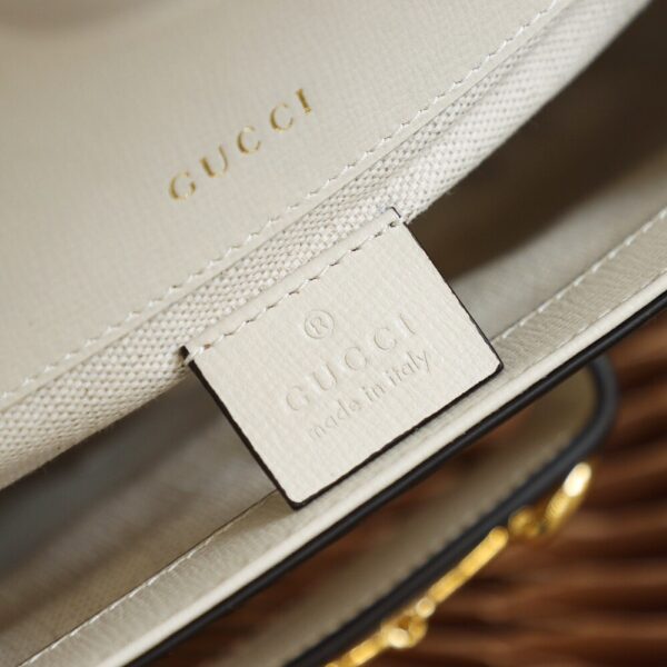 God Factory Gucci 𝐇𝐨𝐫𝐬𝐞𝐛𝐢𝐭 𝟭𝟵𝟱𝟱 𝐌𝐢𝐧𝐢 White 658574 Size 20.6*14.4*5.1cm