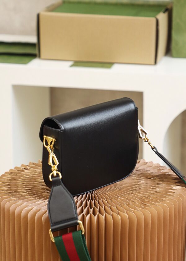 God Factory Gucci 𝐇𝐨𝐫𝐬𝐞𝐛𝐢𝐭 𝟭𝟵𝟱𝟱 𝐌𝐢𝐧𝐢 Black 658574 Size 20.6*14.4*5.1cm